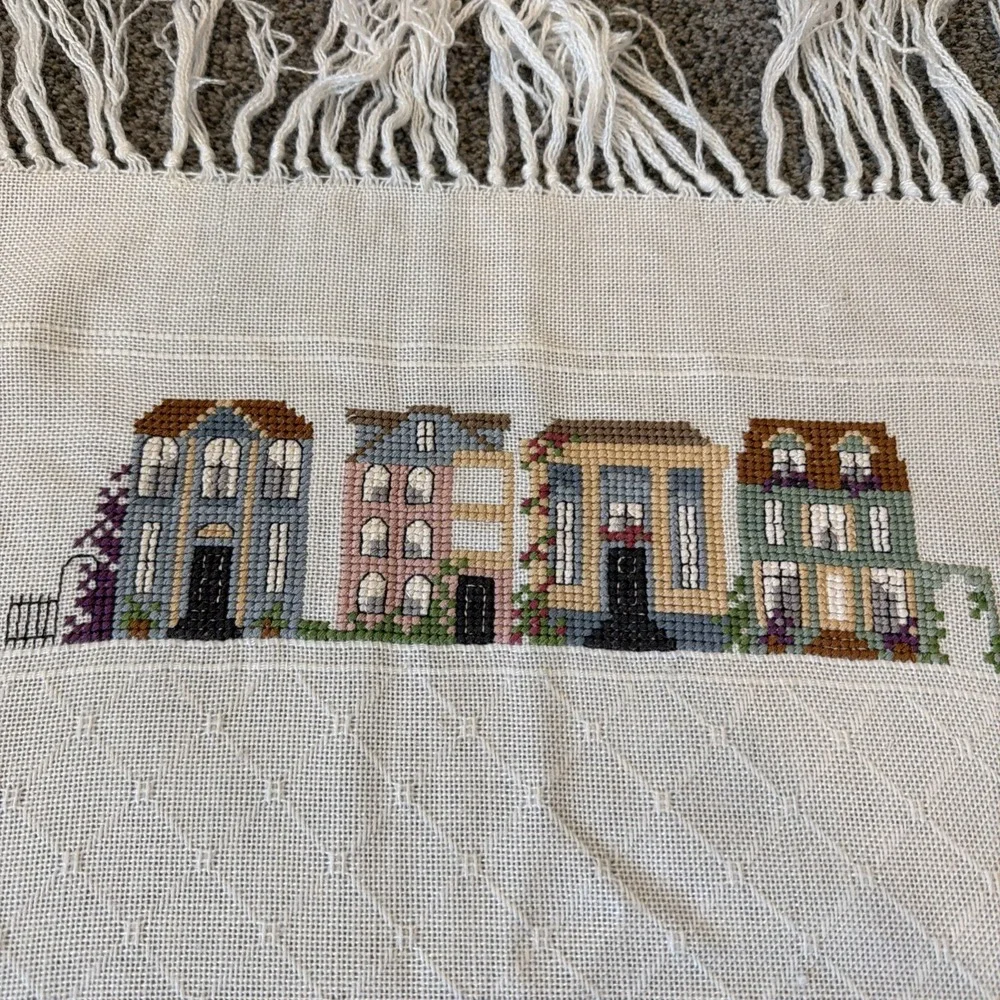 Handmade Cross Stitched Tablecloth 45